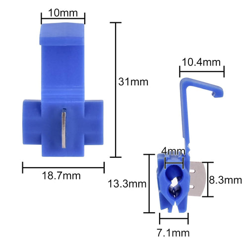 60Pcs Solderless Quick Splice Wire Connectors 18-14 AWG Splice Connector Snap Electrical Wire Connector Cold Pressed Insulated Electric Wire Splic...