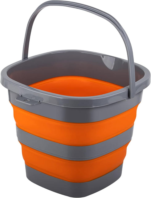 Collapsible Bucket with 1.32 Gallon (5L), Small Plastic Bucket for Sand or Beach, Portable Water Bucket for Cleaning, Fishing Water Pail...