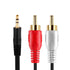 Cmple - 12FT 3.5mm to RCA Audio Stereo Cable, 3.5mm to 2-Male RCA Adapter Audio Cable, Y Splitter Design Stereo Audio RCA Male Cable, AUX Cord for...