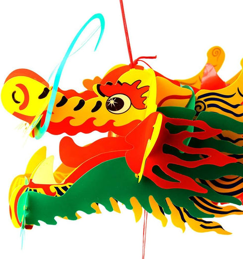 AMS 3D Chinese New Year Paper Dragon Garland Hanging Decoration New Year Party Ornaments(39 inch)...
