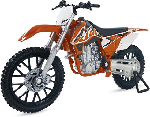 Welly Die Cast Motorcycle Orange KTM 450 SX-F, 1:18 Scale, Collectable Model Motorcycle Dirt Bike...