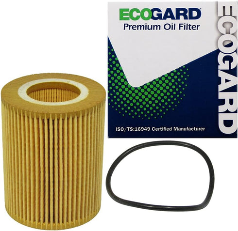 ECOGARD X5692 Premium Cartridge Engine Oil Filter for Conventional Oil Fits Volvo XC90 3.2L 2007-2014, XC60 3.0L 2010-2016, XC60 3.2L 2010-2015, X...
