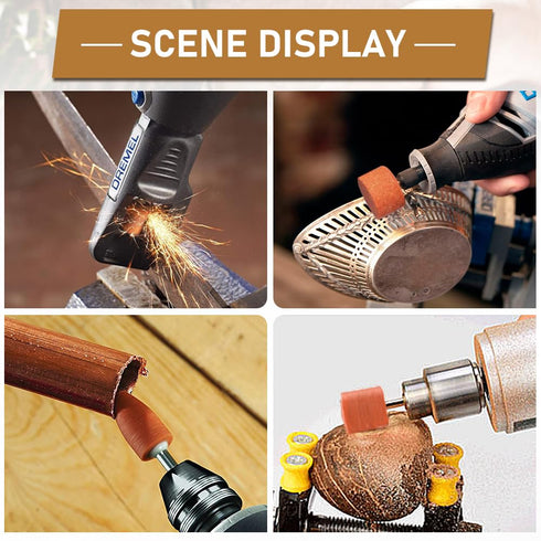 Abrasive Sanding Bits Grinding Stone Set, 42 Pcs Sanding Bits Aluminium Oxide Grinding with 1/8" Shank Compatible with Dreme Rotary Tool for Metal...