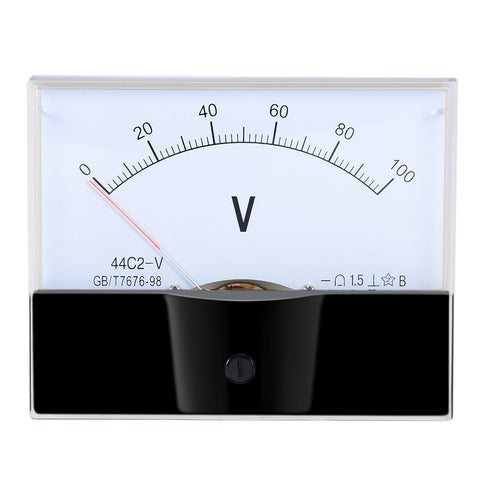 uxcell DC 0-100V Analog Panel Voltage Gauge Volt Meter 44C2 1.5% Error Margin...