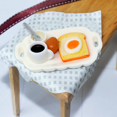 Honbay 9PCS Plastic Mini Fake Food Model Miniature Breakfast Set Mini Kitchen Accessories for Mini House Outdoor Garden Party Celebration (8 Style...