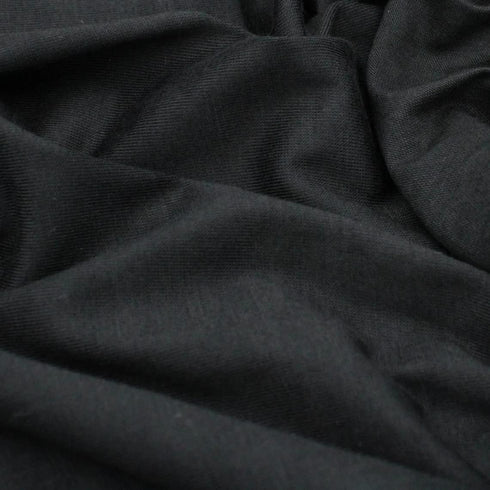 Stylish FABRIC Solid Color Rayon Spandex Heavy Jersey Knit Fabric/ 4-Way Stretch-(200GSM)/ DIY Projects, Black 1 Yard...