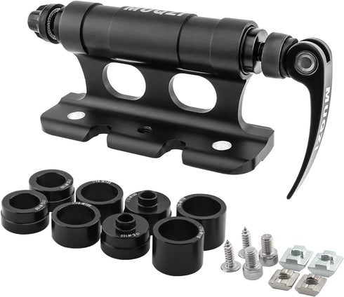 MUQZI Bike Fork Mount, Front Fork Block Quick Release Thru Axle Car Roof Carrier Rack Support Bicycle Stand Holder with Adapters, Black...