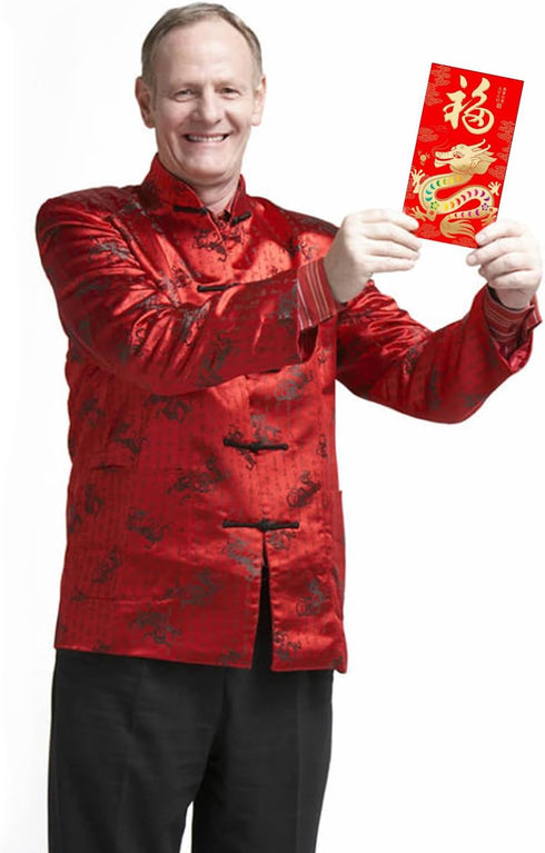 36Pcs Chinese New Year Red Envelopes 2024, Chinese Lunar New Year Dragon Year Lucky Money Envelope Gold Foil, Chinese Hong Bao with 6 Different Go...