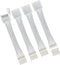 Litcessory 6-Pin to Cut-End Extension Connector Compatible with Nanoleaf Essentials Lightstrips (2in, 4 Pack, White)...