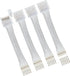 Litcessory 6-Pin to Cut-End Extension Connector Compatible with Nanoleaf Essentials Lightstrips (2in, 4 Pack, White)...