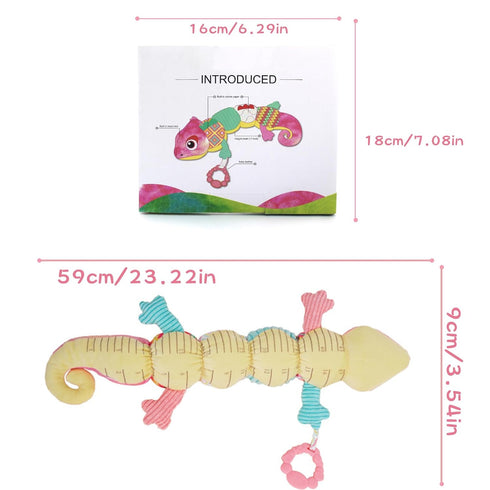 Snap Baby Toys 0 to 12 Months Plush Toy Musical Stuffed Animal Infant Sensory Toy Tummy Time Newborn 0-3-6-12 Months Gift...