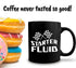 Starter Fluid - Black Ceramic Coffee Mug - Makes a Great Gift and Home and Office Drinkware Under $15...