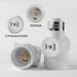 2 Outlet Light Socket to Plug Adapter, Electrical Screw in Light Bulb Socket Outlet Adapter, Lamp Holder, Dual Polarized E26 ETL, White (4PACK)...
