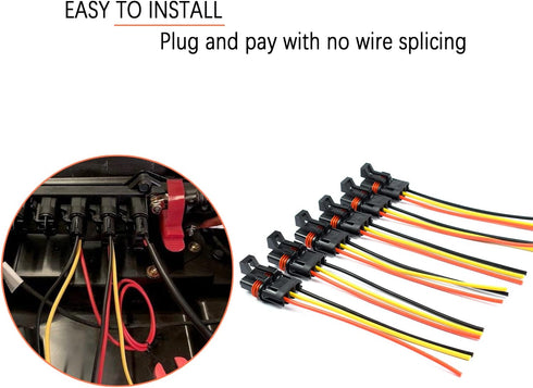 Pulse Power Plug Pigtail Connector Compatible with 2018 2019 2020 2021 Polaris Ranger XP 1000/ RZR/Pro RS1 General Pulse Bus Bar Harness Pigtail C...