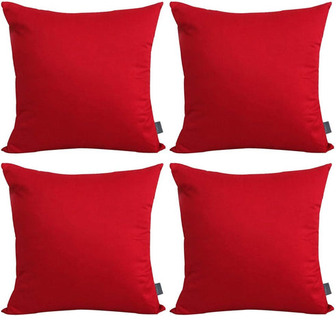 Thmyo 4-Pack 100% Cotton Comfortable Solid Decorative Throw Pillow Cases Square Cushion Cover Pillowcases Sublimation Blank Christmas DIY Throw Pi...