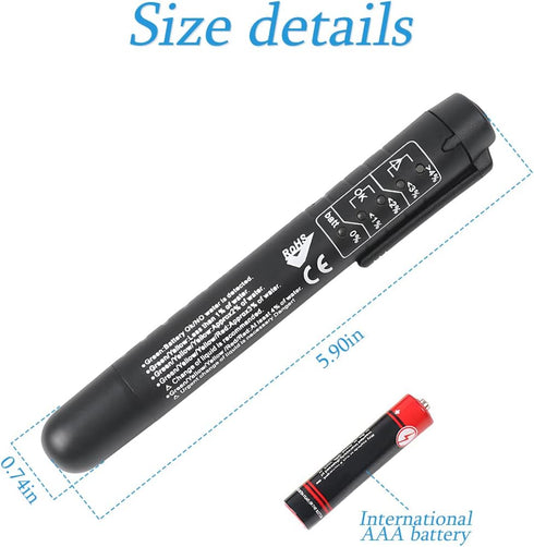 Brake Fluid Liquid Tester Pen, Auto Brake Diagnostic Testing Tool with 5 LED Indicators, Hydraulic Fluid Liquid Oil Moisture Analyzer, Car Accesso...