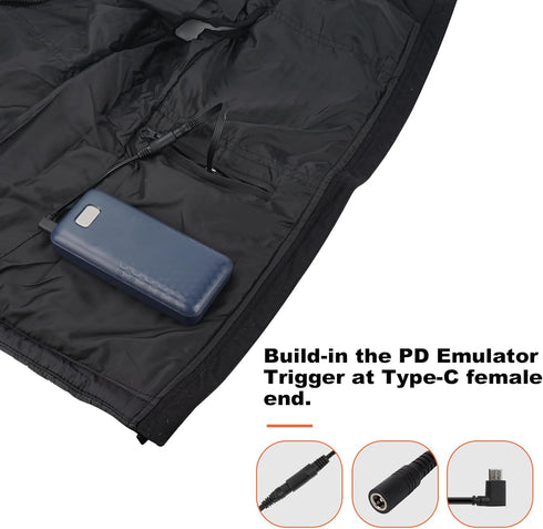 Heated Jacket Battery Stepup Adapter Charger for 7.4v 8.4v Heated Jacket, Heated Hoodies and Heated Vests (Not Working for 12V Heated Gear)......