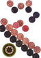 IBLAY Carrom Board Coins and Striker Professional Solid Set, Wooden Checkers with Stackable Ridge (24 Carrom Board Pieces with Cover/Striker Case ...