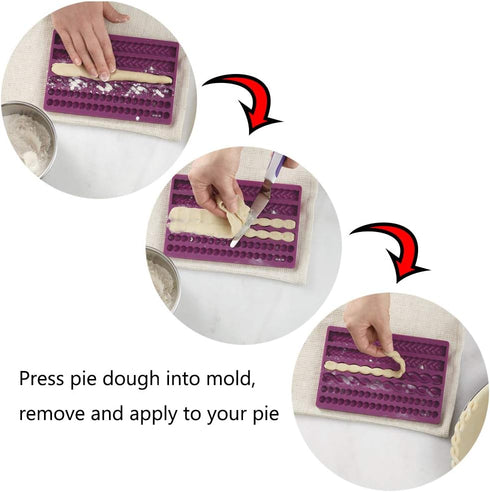 Palksky Pie Crust Impression Mat/Fondant Molds Silicone Mold Cake Decoration Molds for Chocolate Fondant Sugarcraft Pastry Cupcake Toppers...