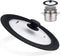 Universal Lid for Pots, Pans and Skillets & Frying Pan - Small Pan lids Fits 6.5", 7" and 8" Diameter Cookware - Tempered Glass with Heat Resistan...