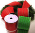 4" X 10 Yards Red Regal Stripes Velvet Wired Ribbon Christmas...