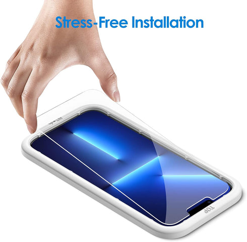JETech Screen Protector for iPhone 13 Pro Max 6.7-Inch, Tempered Glass Film with Easy-Installation Tool, 2-Pack...