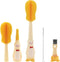 Silicone Bottle Cleaning Brush for Baby, 4-in-1 Baby Bottles Cleaner Set - Bottle/Straw/Nipple/Neck Brushes (Yellow)...
