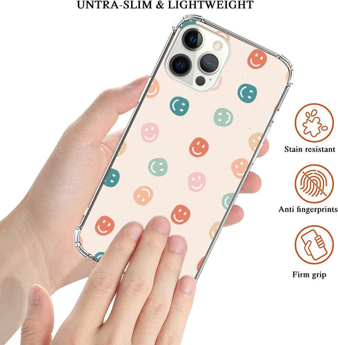 Cute Colorful Retro Smile Face Cover for iphone 11 Pro, Cute smile face for Women Girls, Unique Trendy TPU Bumper Cover Case for iphone 11 Pro...