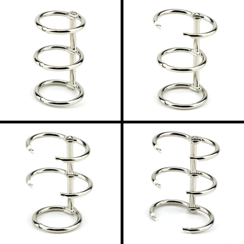 Pack of 10, 3 Ring Metal Loose Leaf Binders Book Rings with 20mm 0.8 Inch Inner Diameter Silver Ring Binders for Notebooks Photo Album DIY Travel ...