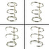 Pack of 10, 3 Ring Metal Loose Leaf Binders Book Rings with 20mm 0.8 Inch Inner Diameter Silver Ring Binders for Notebooks Photo Album DIY Travel ...