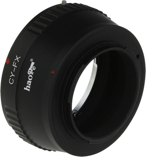 Haoge Lens Mount Adapter for Contax/Yashica C/Y CY Mount Lens to Fujifilm Fuji X FX Mount Camera as X-A5 X-A10 X-A20 X-E1 X-E2 X-E2s X-E3 X-H1 X-M...
