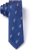 Men's Hipster Blue Christmas Candy Cane Skinny Narrow Tie Necktie...