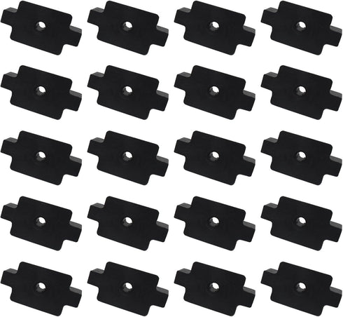 20PCS Hidden Fasteners Clips Black Universal Plastic T Clips with Screws for Composite Decking Boards...