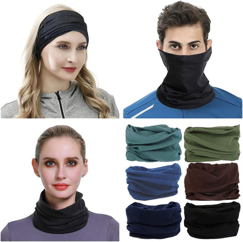 Headband Neck Gaiter Head Wrap Headwear Face Mask Magic Scarf Bandana for Men and Women...