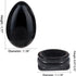 mookaitedecor Black Obsidian Crystal Egg Polished Gemstone Figurines with Stone Stand...