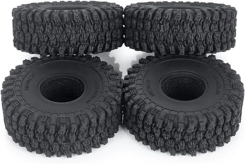 4Pcs RC Tires Terrain Rubber Tires for 1/18 Tra-xxa Trx4m Axial SCX24 RC Crawler Car Upgrade...