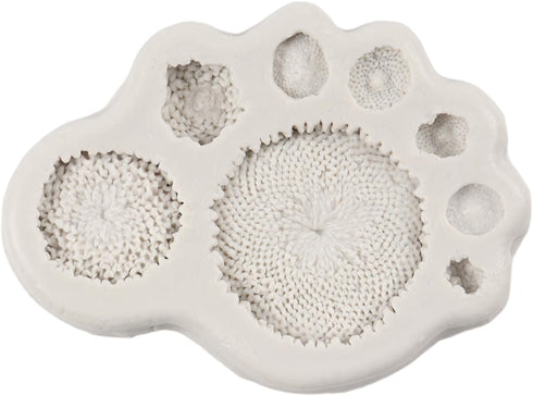 Sunflower Fondant Molds Sunflower Stamen Silicone Mold for Sunflower Cake Decoration Cupcake Topper Chocolate Candy Polymer Clay Gum Paste...