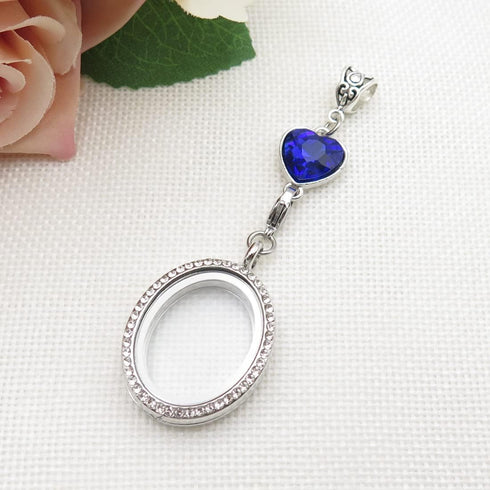 Wedding Bouquet Locket Charm Rhinestone Photo Charm Memorial Bride Pendant Memorial Photo Keepsake Something blue...
