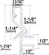 Hidden Channel Valance Clips 1-7/8inch 10pcs Clear Color for Faux and Real Wood Window Blinds Retainer Holder Clip for The Valance with a Groove i...