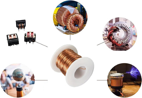 Fielect 0.8mm Inner Dia Magnet Wire Enameled Copper Wire Winding Coil 65.6Ft Length QA-1-155 2UEW Model Widely Used for A Variety of Motors...