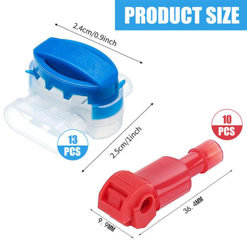 Wire Connector 13PCS Electrical IDC 314-Box Cable Connector with 10 PCS T Tap Wire Connector, Waterproof Gel Filled Lawnmower 3 Way Connectors and...