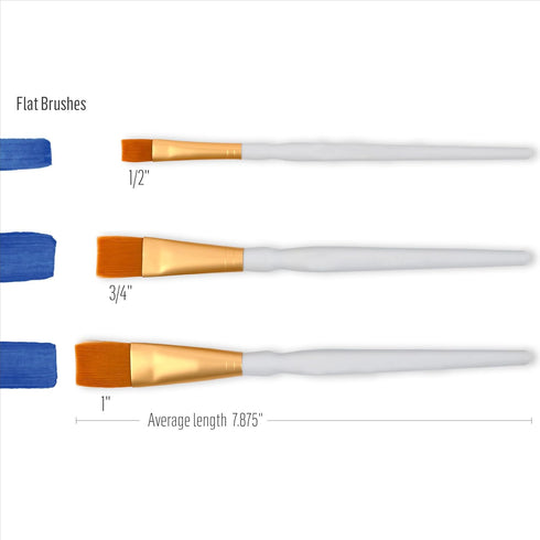 FolkArt Plaid Nylon Brush Set, 50559 Brown (3-Piece)...
