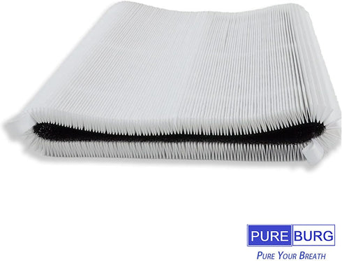 PUREBURG Replacement Filters Compatible with Blueair Blue Pure 411 Air Purifiers,2-Pack H13 HEPA Activated Carbon 2-IN-1 Air Clean...