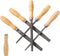 High Carbon Steel File Set with Wooden Handles Rasp File for Metal, Wood, Plastic, 5 Pieces...