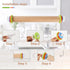 Wood Rolling Pin With 4 Adjustable Thickness Rings, Non-stick Dough Roller For Baking, 17 Inch Pizza Roller For Kitchen supplies, Handle Press Des...