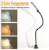 Clip on Reading Light, Clip Light, Warm & Daylight & White Light 3 Colors, Eye-Care Clamp Lamp with 10 Dimmable Illumination Modes...
