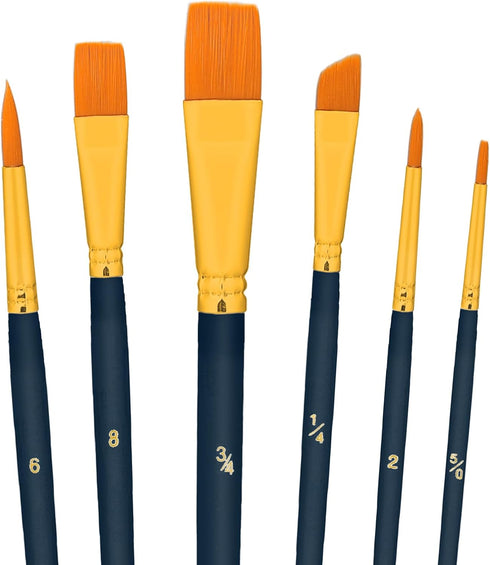 Cake Painting Brushes Set 6 Pcs Cake Decorating Brushes Food Safe Paint Brushes Tools Soft Cookie Painting Brushes for Cookie Cake Decoration (Blu...