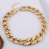 Chunky Choker Necklace Gold Cuban Link Chain Necklace Punk Paperclip Chain Choker Necklace for Women Girls (Style 1)...