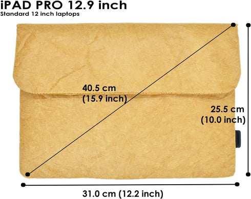 Vintage/Retro Style Tyvek Paper Tablet Sleeve Case, Bag for iPad, iPad Pro, iPad Mini, Surface, Galaxy Tab, Kindle, 12inch Laptop Sleeve Case, Wat...