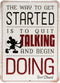Disney Mickey Mouse Embossed Metal Sign - Retro Mickey Mouse Wall Art With Inspiring Walt Disney Quote...